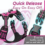 Eagloo Small Dog Harness Adjustable Front Clip No Pull Reflective Rose Red S view 6
