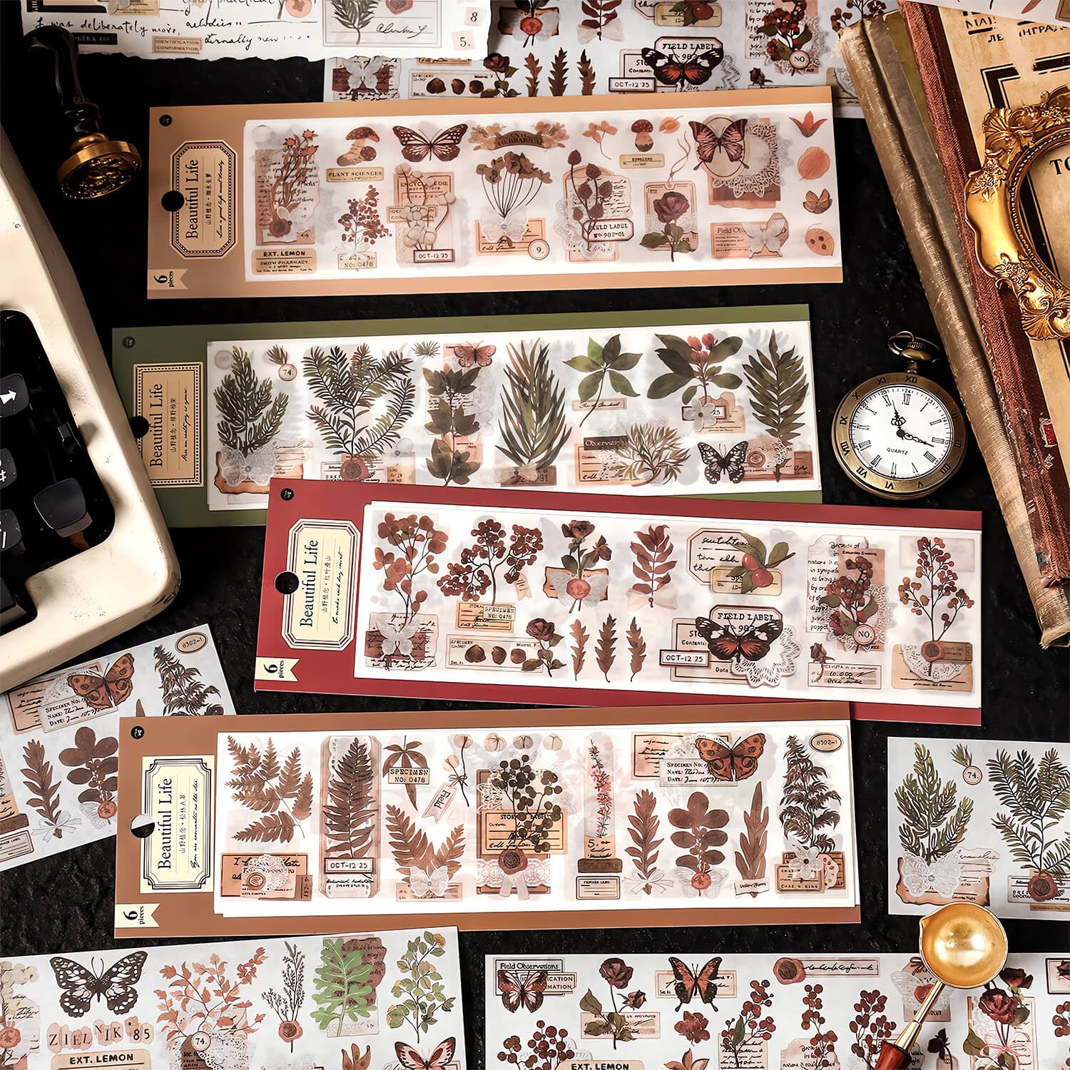 Ptyism 426 Pcs/24 Sheets Stickers for Scrapbooking，Scrapbooking Stickers丨Bullet Journal Stickers for Journaling for Scrapbooking,Bullet Journal Accessories,Journaling Accessories etc