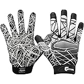 Cutters Football Gloves - Game Day Football Receiver Gloves with High Tack Silicone Grip, Superior Support and Protection
