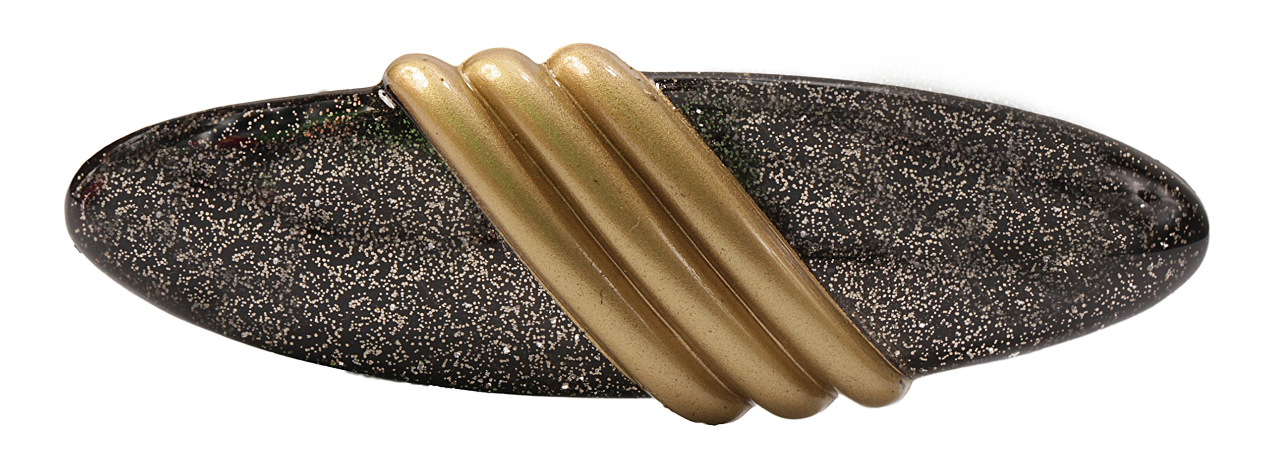 black silver sparkle gld wrap barrette