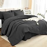 Litanika Comforter King Size Set Dark Grey - 7