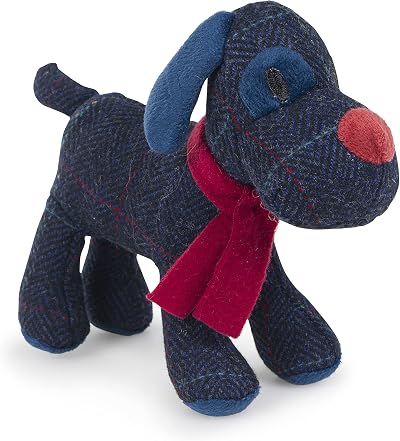Petface Midnight Tweed Freddi Christmas Plush Dog Toy Squeaker Pack 1