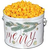 Audrey's Popcorn Tin 1/2 Gallon - Cheese - Popcorn covered in a rich, savory blend of cheddar cheese. Bold, creamy, and satisfyingly crisp. The ultimate treat for true cheddar cheese lovers who crave that perfect, mouthwatering cheesy bite. - World's Best Gourmet Popcorn - Gluten Free - Peanut Free - Large Popcorn Kernels
