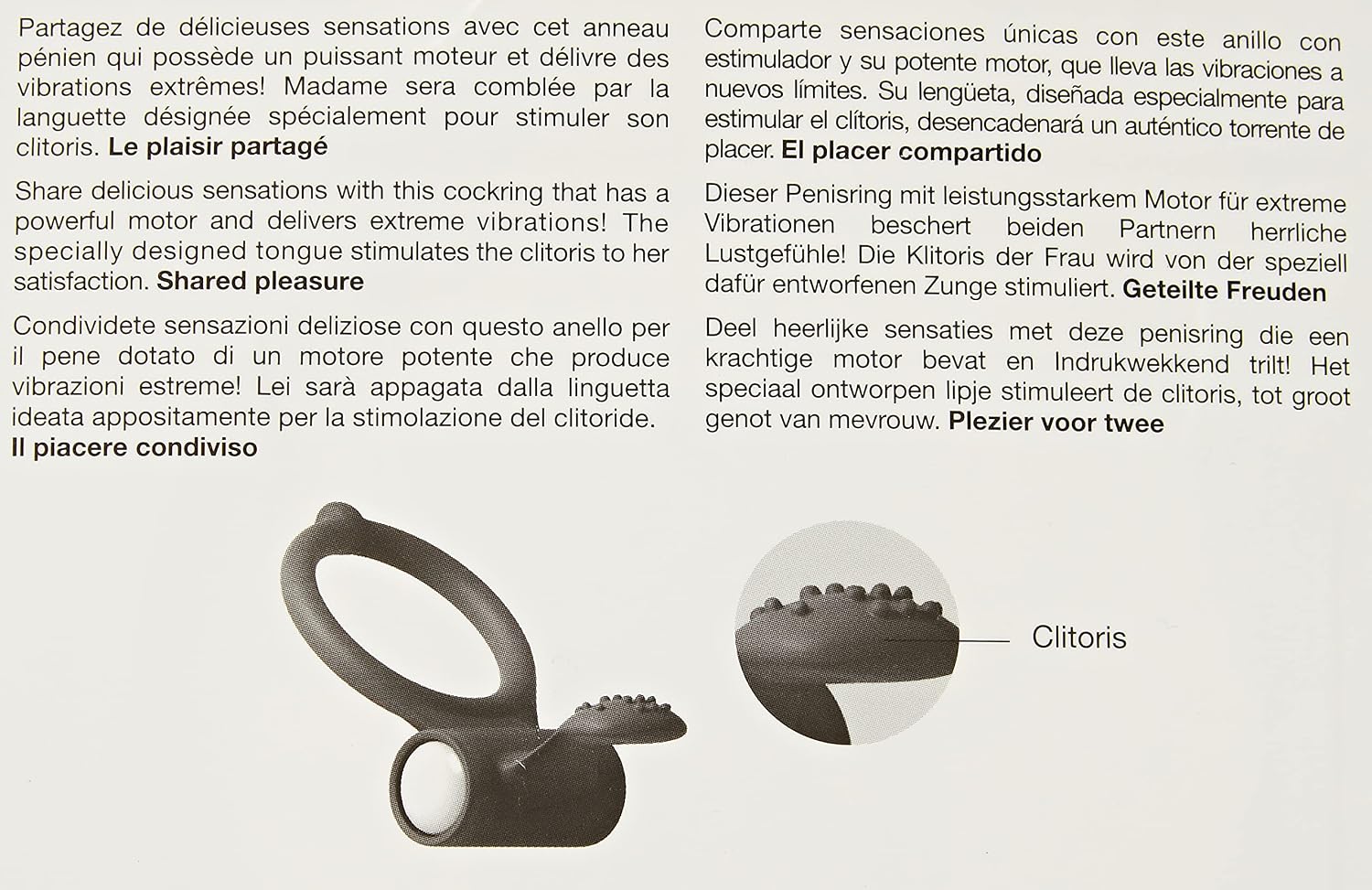 Dorcel Black Power Clit Vibrating Cock Ring - Image 3
