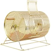 GSE Brass Raffle Ticket Drum, Gold Spinning Raffle Cage | Lottery Drawing Box for Raffles, Giveaways, Fundraisers and Events (Available in Small, Medium, Large, Jumbo)