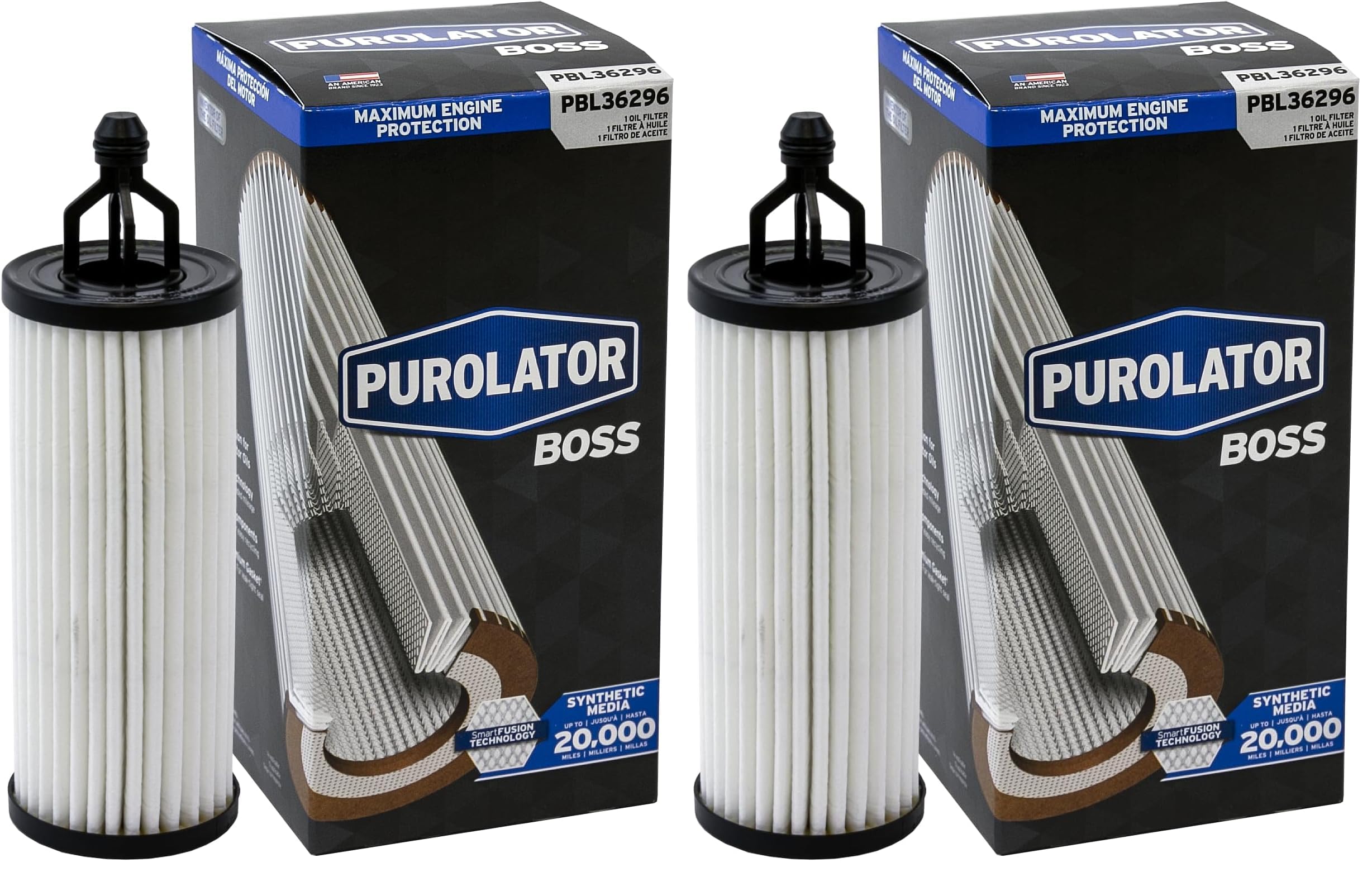 Purolator PBL36296 PurolatorBOSS Maximum Engine Protection Cartridge Oil Filter (Pack of 2)