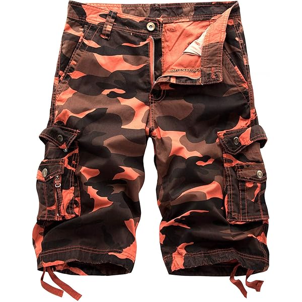 ゴル吉 TIE DYE CAMO SHORT PANTS Denim Style Unisex Tie-Dye Cargo Shorts | Camo Baggy Jorts