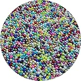 Pearl Beads, 4000 Pcs Craft Pearls 3mm Round Spacer Beads for Earring Bracelet Necklace Key Chains Jewelry DIY Craft Making, Decoration and Vase Filler (Mix Colors)