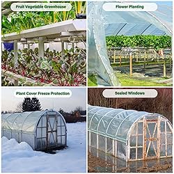 Fuuner Greenhouse Plastic Sheeting, 25 x 25FT 6Mil
