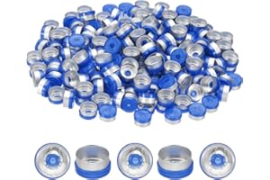 PATIKIL 13mm Flip Off Caps, 200 Pcs Flip Off Caps Flip Off Seals Flip Off Vial Seals Plastic Aluminum Caps Cover for Glass Vi