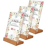 TONICE® 3 Pack 5x7 Acrylic Sign Holder Slant Back