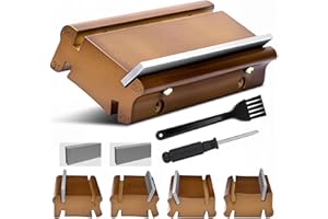 AOEFYKP 4-in-1 Bass & Guitar Fret File Tool – 3°, 23°, 35°, 90° Angles for Fret Dressing, Guitar Fret Tools for Beveling, Rounding, Deburring – Essential Luthier Tools Kit