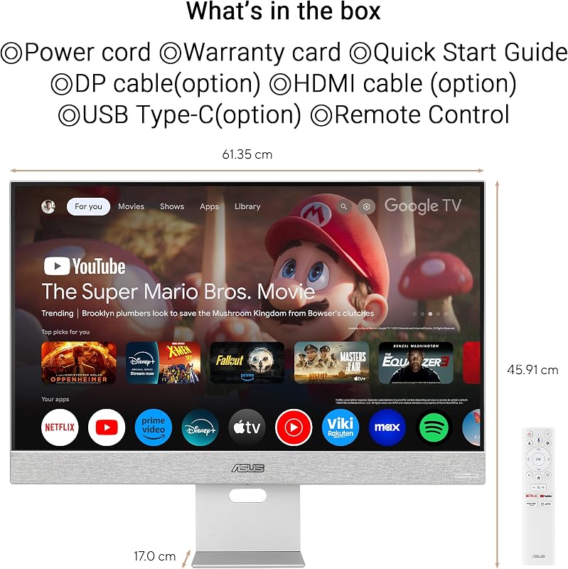 ZenScreen Smart MS27UC 27 Zoll 4K UHD IPS USB-C Smart Monitor