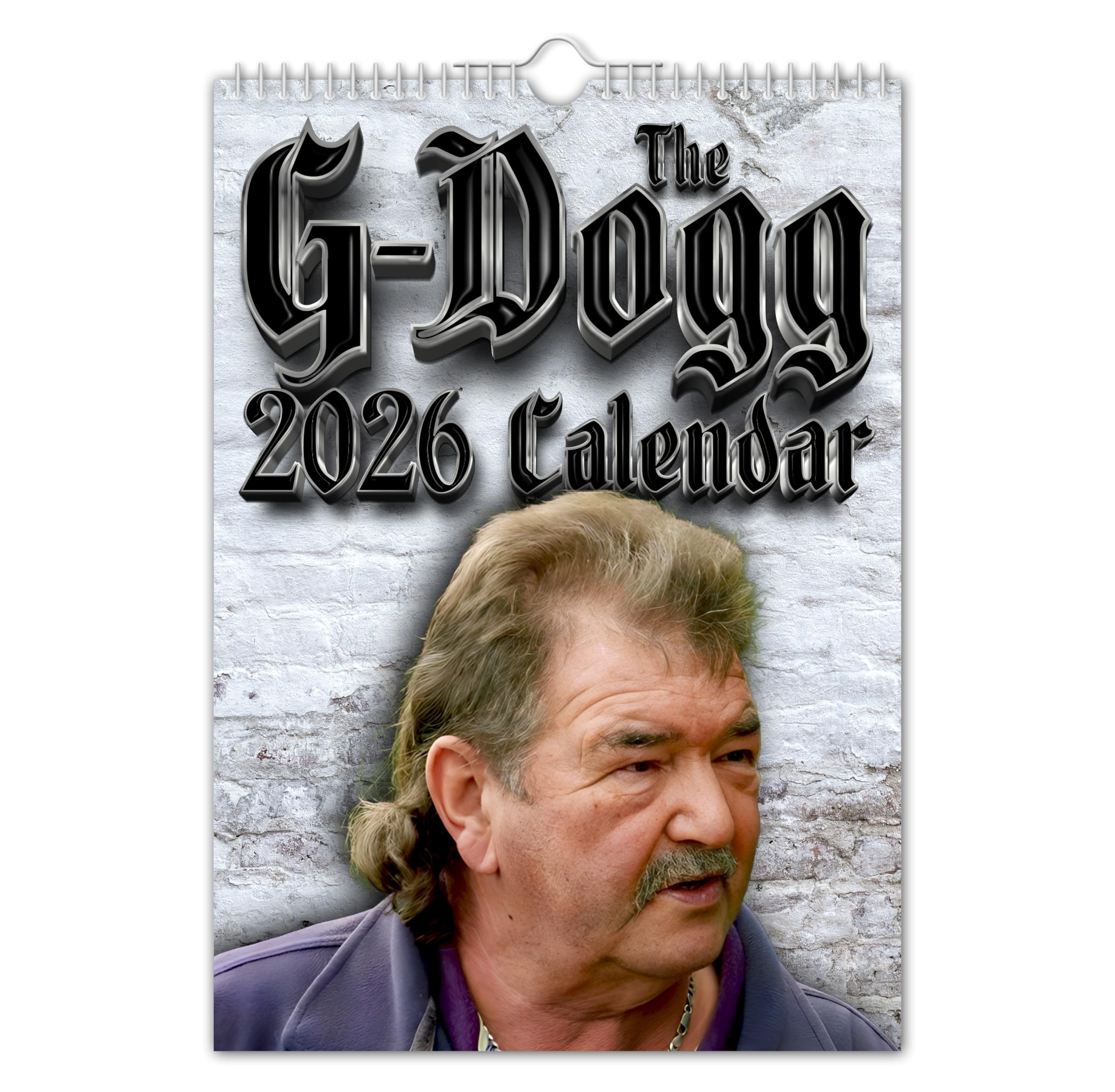 The Calendar King // The G-Dogg - A4 Size 2026 Wall Calendar