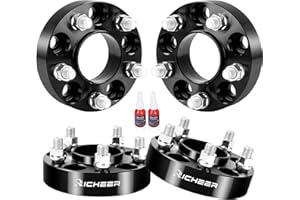 Richeer 1.25 inch 5X115 Wheel spacers with 71.5mm Hub bore 14X1.5 Thread Pitch,5X115 Hubcentric Wheel spacers for 2005-2023 3