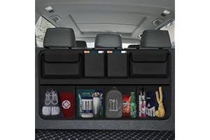 SNUOPFY Enstiler Car Trunk Organizer, Backseat Hanging Organizer with 8 Large Storage Pockets, Trunk Organizer for Car, SUV, Truck, Van, Space Saving Expert