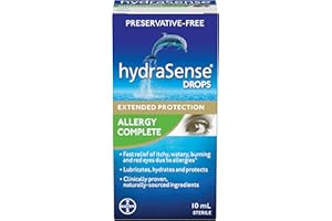hydraSense Allergy Complete Eye Drops - Preservative Free Drops For Dry Eyes And Eye Allergy Symptoms, Fast Relief Of Itchy, 