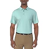 PGA Tour Mens Short Sleeve Golf Polo with Geo Print and Moisture Wicking Fabric