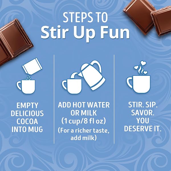 SWISS MISS REDUCED CALORIE MILK CHOCOLATE FLAVORED HOT COCOA MIX, HOT COCOA BAR SUPPLIES, 0.39 OZ., 8-COUNT ENVELOPES