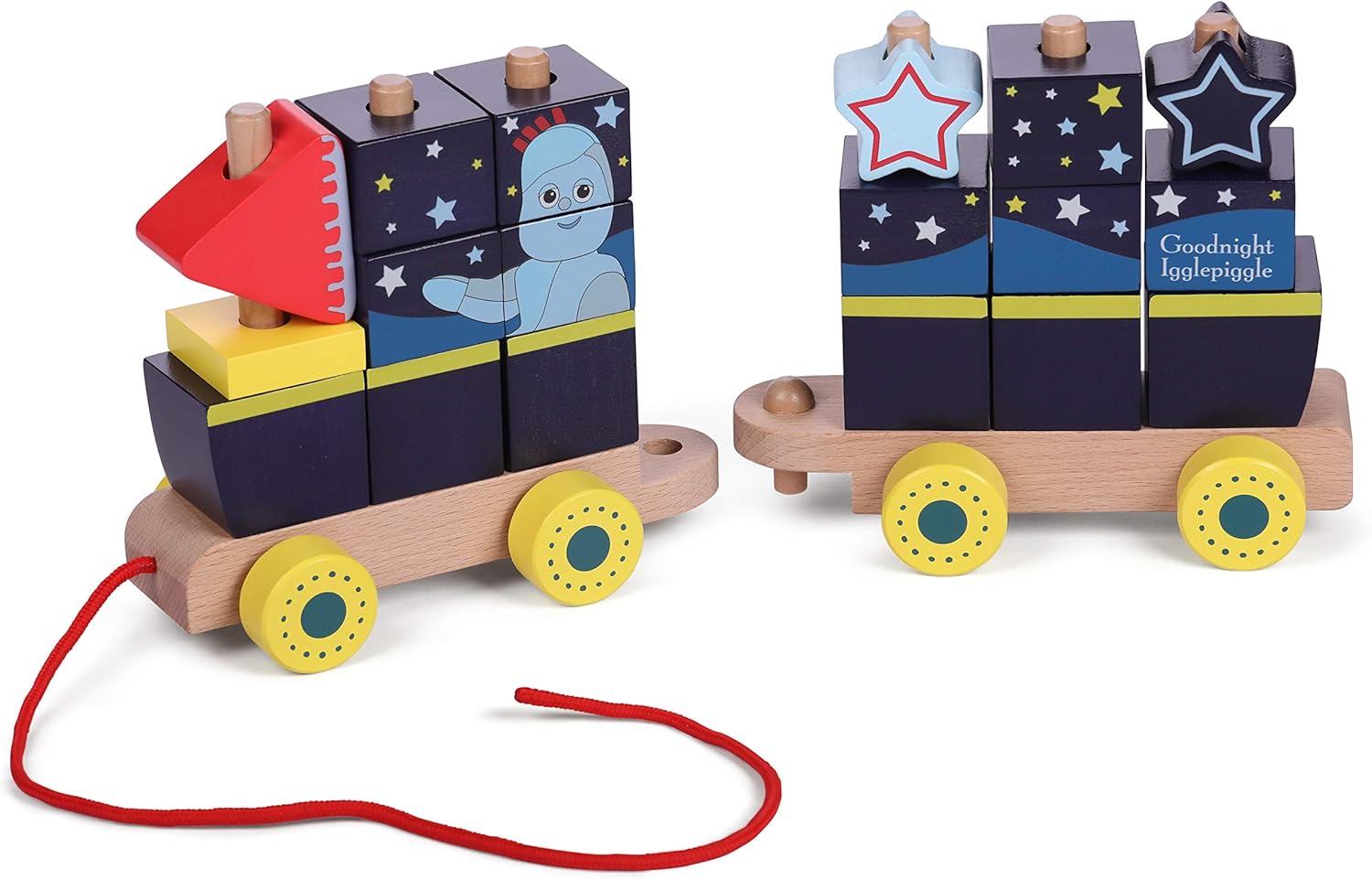 In The Night Garden 1098 Wooden Stacking Pull-Along Train, Fun Educational Toy, Multicolour, 18 Months+, Multicolor, Age 18 Months+ - Image 3