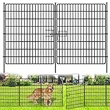 15 Panels No Dig Fence with Gate, 32 in(H) X 36