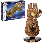 4D Build, Marvel Infinity Gauntlet 3D Model Kit with Stand, Marvel Collectibles &amp; Desk D&eacute;cor, Adult Puzzle, Building Toys, 142 Pieces, 3D Puzzles, Gift Ideas for Ages 12 &amp; Up