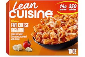 Lean Cuisine Frozen Meal Five Cheese Rigatoni, Comfort Cravings Microwave Meal, Meatless Pasta Dinner with Cheese and Marinara Sauce, Frozen Dinner for One