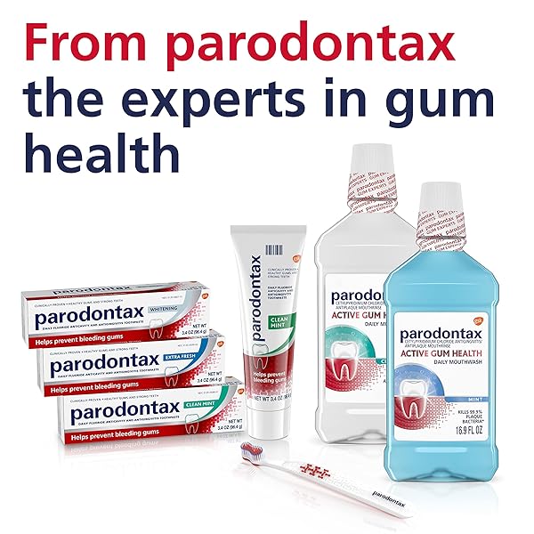PARODONTAX ACTIVE GUM REPAIR TOOTHPASTE, GUM TOOTHPASTE, FRESH MINT – 3.4 OUNCES