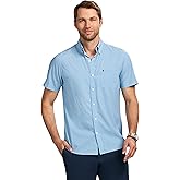 IZOD Men's Breeze Short Sleeve Button Down Patterned Shirt