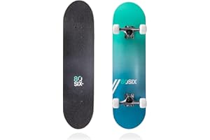 80Six Adult and Youth Skateboard with 54mm Urethane Wheels and Carbon Steel Bearings