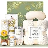 Birthday Gifts for Women Self Care Get Well Soon Gift Baskets, Spa Care Package Thinking of You Gift Set, Sympathy Inspirational Sunflower Valentines Day Gifts for Her Women Mom Friends Sister Wife