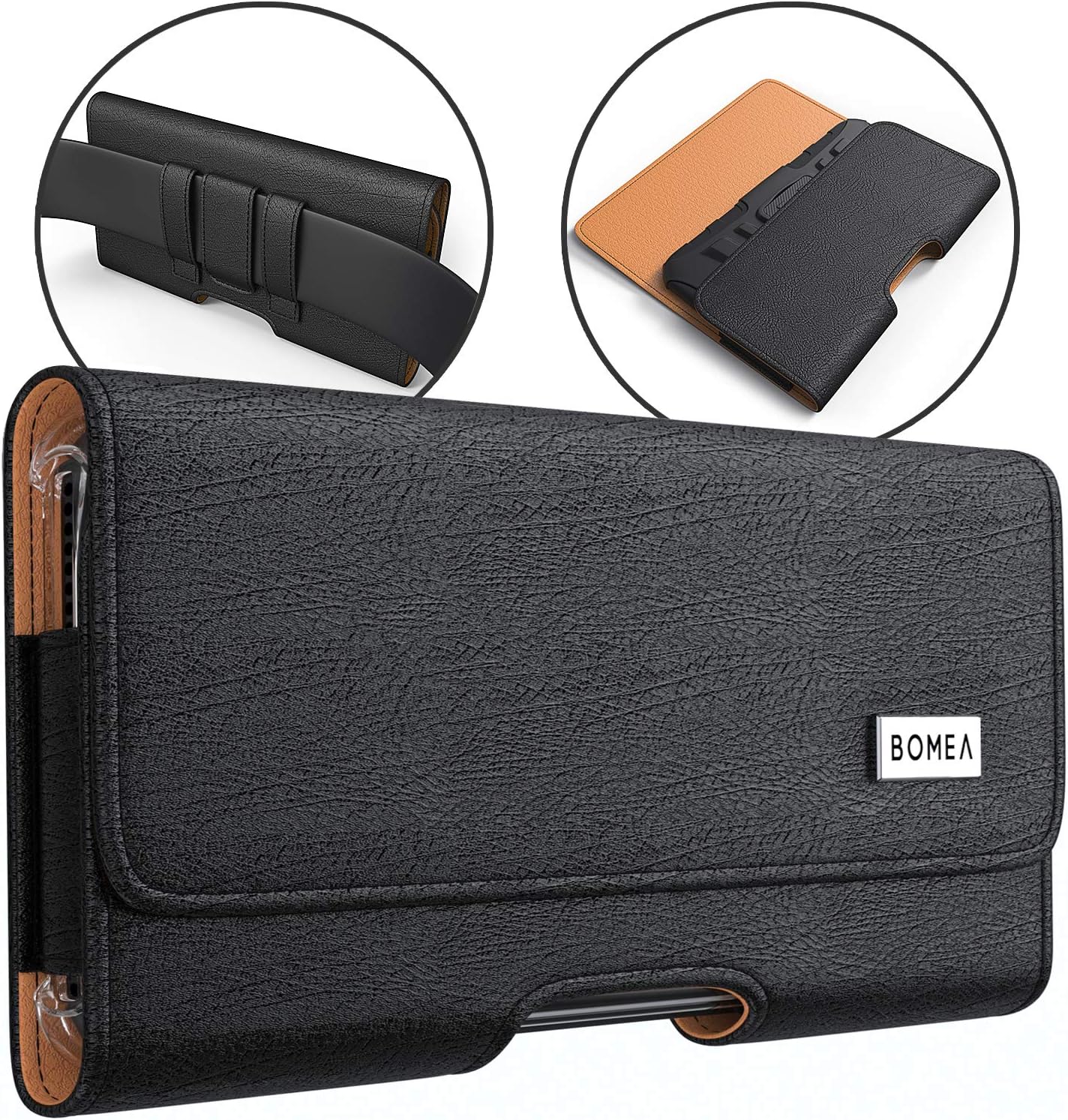 Bomea iPhone 8 7 6s 6 Holster, Leather Belt Case with Belt