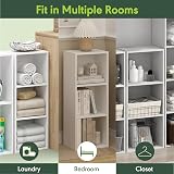 Furinno LUDER 3-Cube Book Shelf White 30.5 W x 80 H x 23.6 D cm view 7