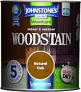 Johnstone's Natural Oak Woodstain 250ml Interior Exterior UV Resistant Quick Dry