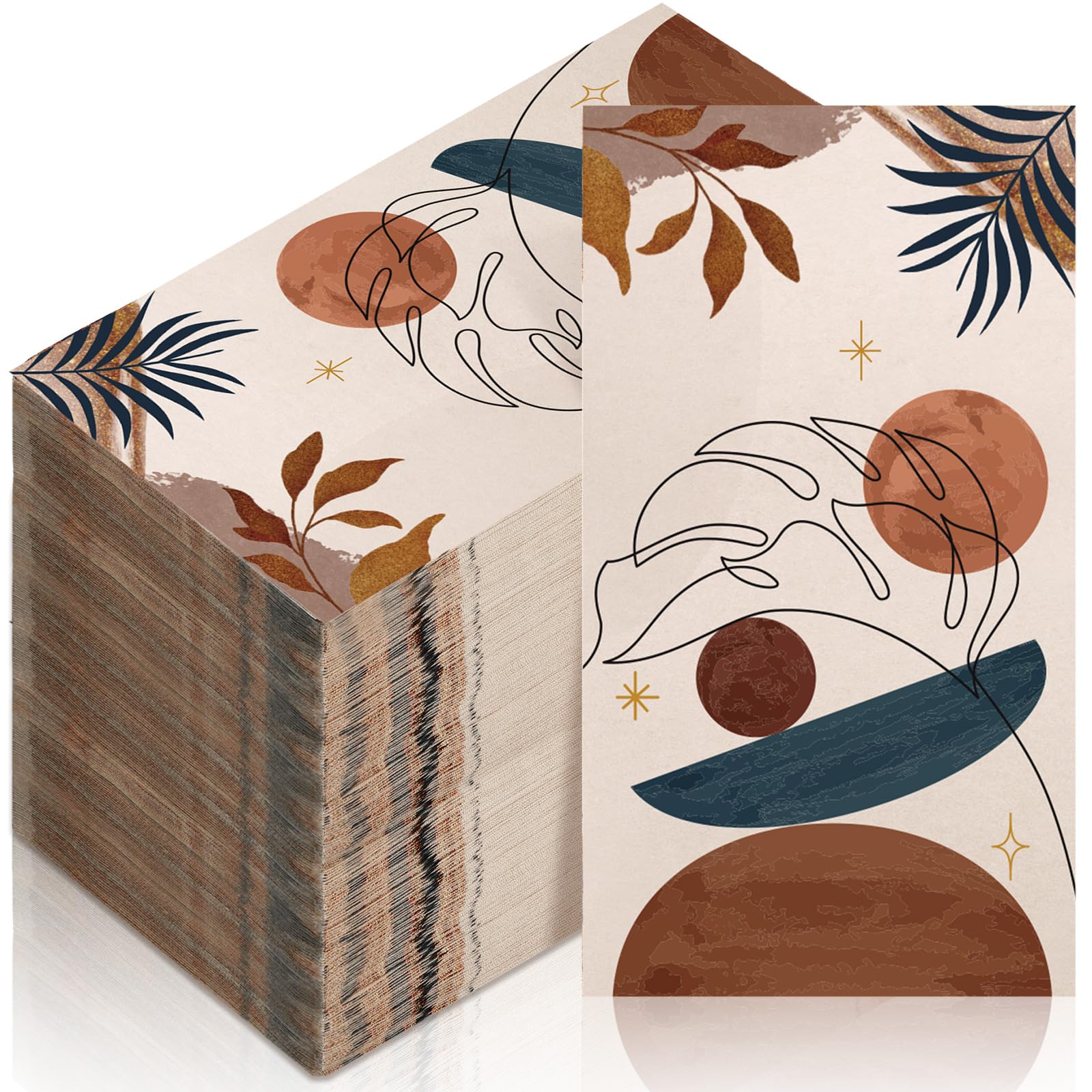 Photo 1 of 100 Pack Floral Napkins Disposable Paper Hand Towels 2 Ply Decorative Dinner Guest Towels Flower Cocktail Napkins for Bathroom Toilet Powder Room Wedding Bridal Shower Birthday (Arts)