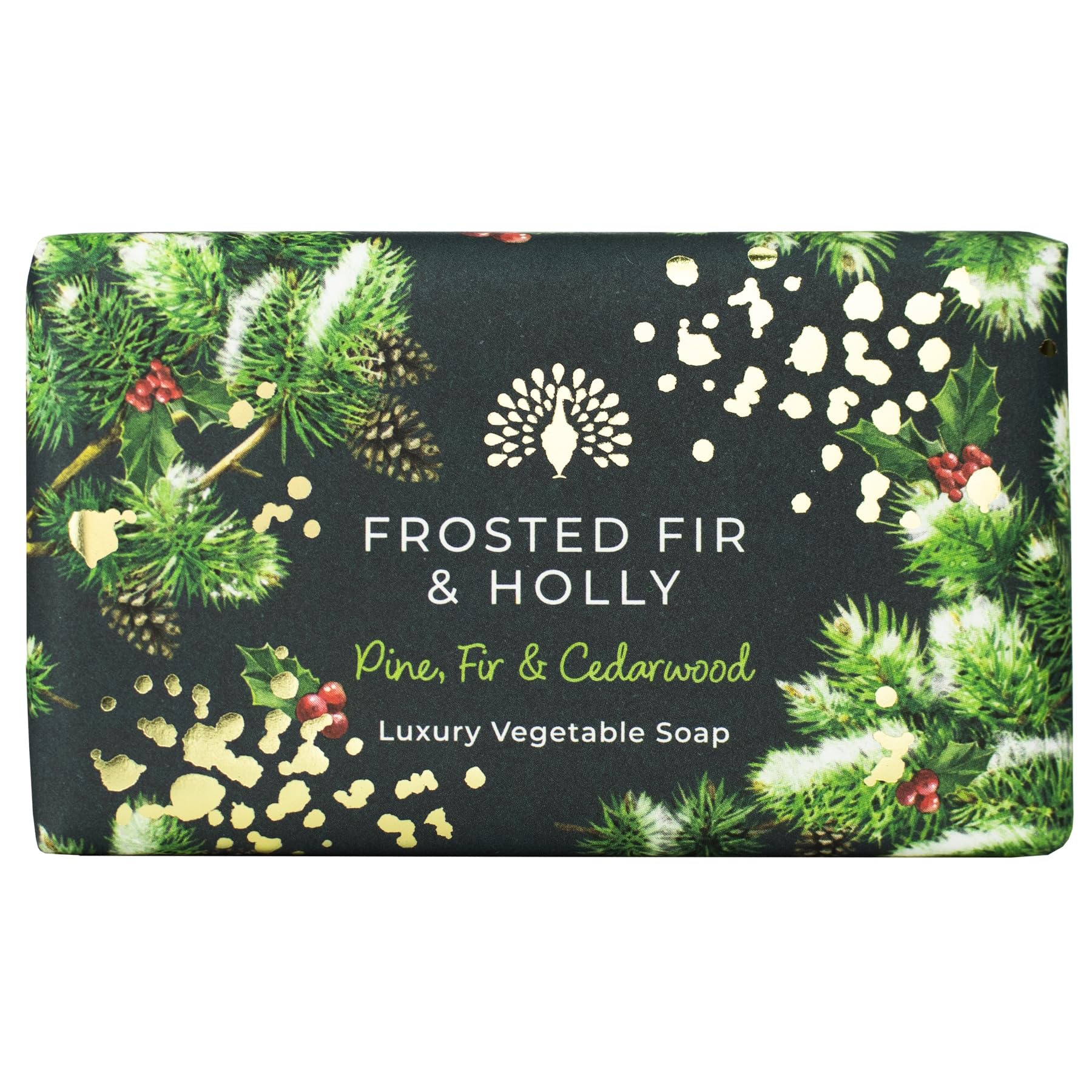 The English Soap Company Frosted Fir and Holly Collection Soap Bar 190g