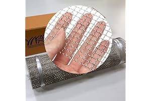 YIKAI Woven Wire 10 Mesh - 12"X 24" 30X60cm Size - 2mm Hole - Coarse,Gauze Stainless Steel 304L 61% Open Area Rodent Mesh Garden Wire Mesh Replacements Cabinets Wire Mesh