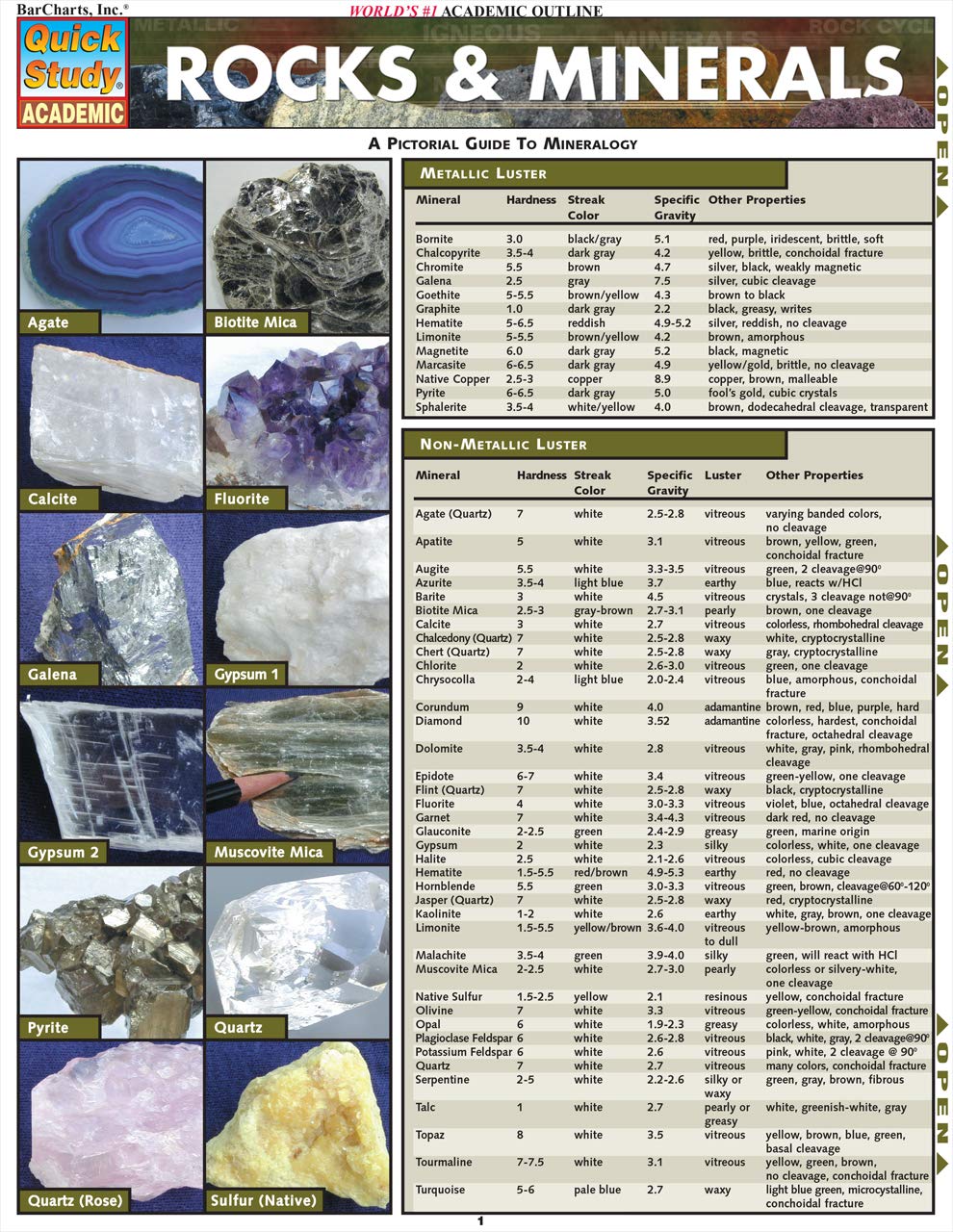 Mua Rocks & Minerals QuickStudy Laminated Reference Guide (QuickStudy ...