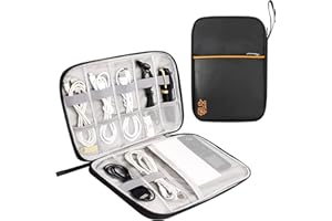 VOCUS Electronics Organizer Small Travel Cable Organizer Bag Compact Waterproof Electronic Accessories Cord Case for Hard Dri