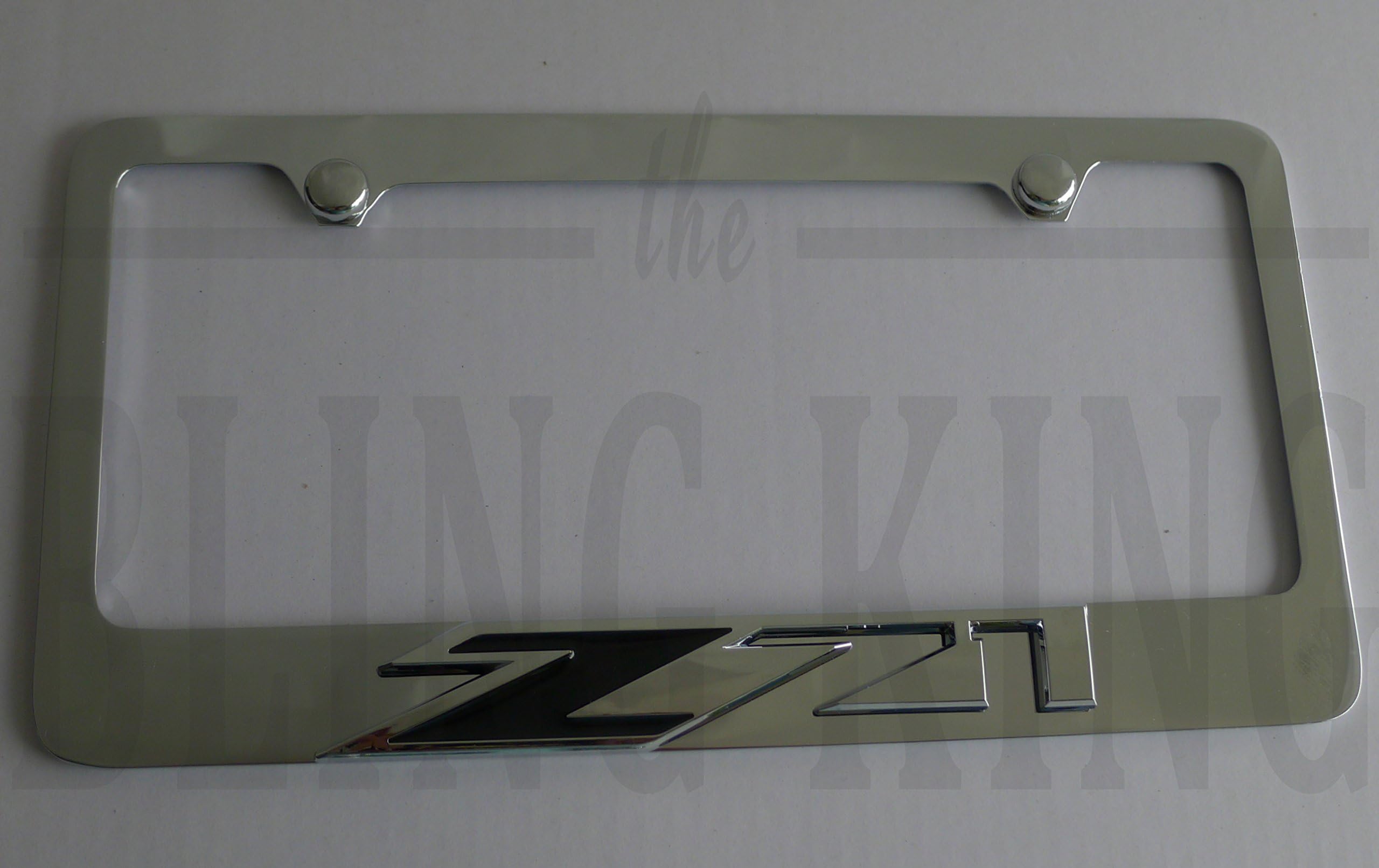Chevy Silverado Z71 Emblem Badge Chrome License Plate Frame
