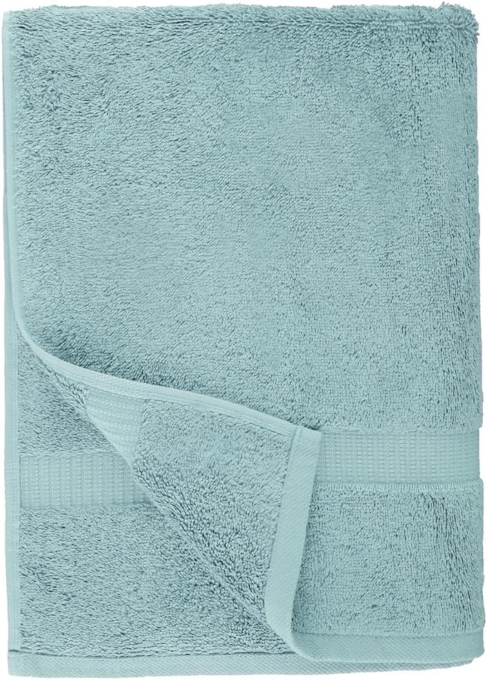 Pinzon Organic Cotton Bathroom Towels, 6 Piece Set, Spa Blue: Home & Kitchen