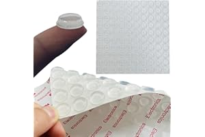 MONOCHEF 100pcs Cabinet Door Bumpers Clear Rubber Stoppers Bumpers Self Adhesive Cupboard Door Drawer Furniture Bumpers Glass Tops Cutting Boards Picture Frames 1/2"