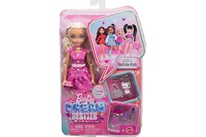 ​Barbie Dream Besties Barbie “Malibu” Fashion Doll & Accessories, Posable with Blonde Hair & Makeup-Themed Toy Pieces