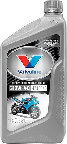 Amazon Com Valvoline 4 Stroke Motorcycle Full Synthetic Sae 10w 40 Motor Oil 1 Qt Automotive