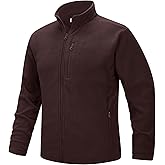 33,000ft Men's Full Zip Fleece Jacket Lightweight Warm Soft Polar Long Sleeve Jackets with Pockets for Winter Hiking Casual