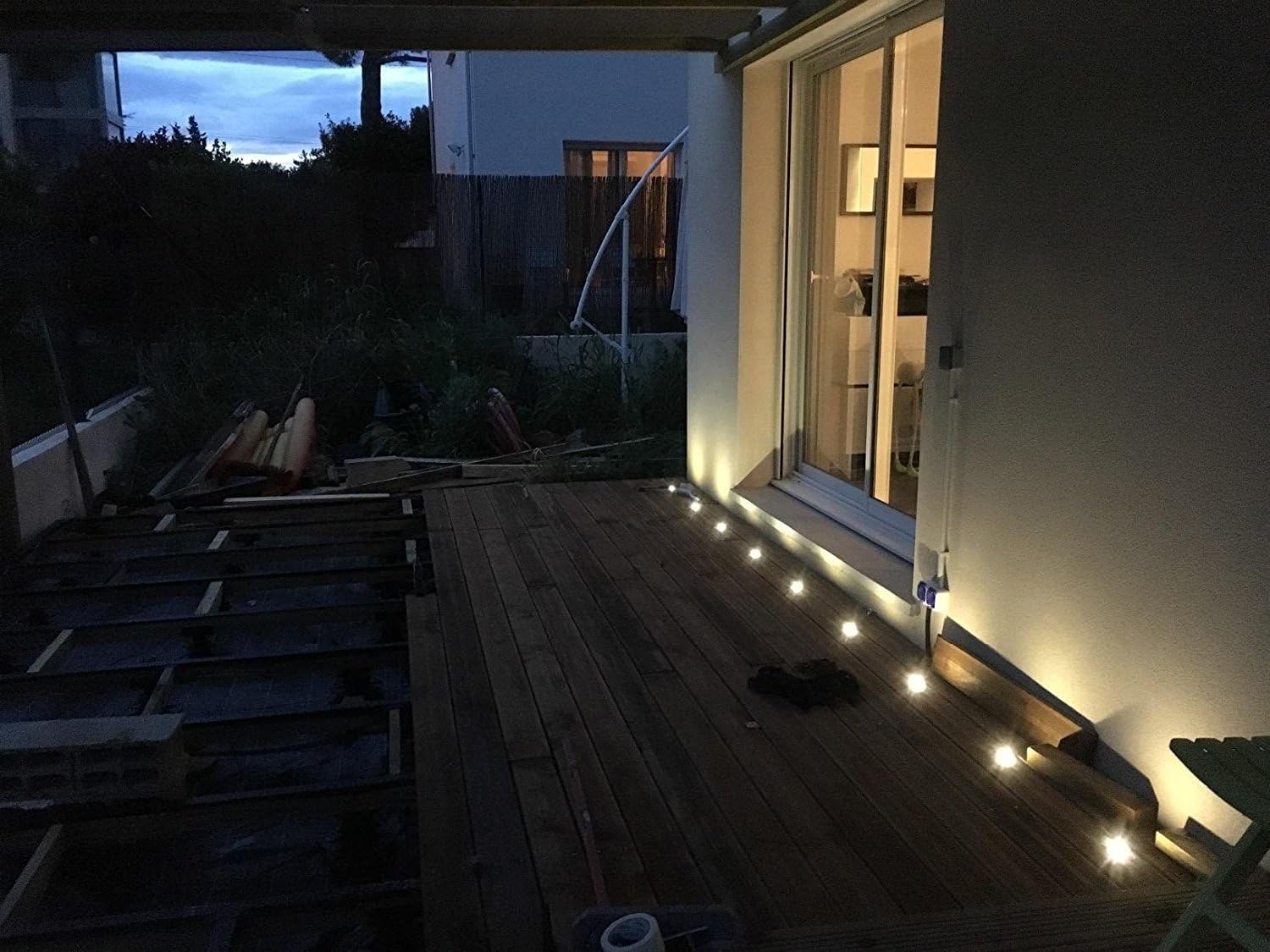 Escaliers Encastrables Sol Exterieur 1 W O45 Mm Ip67 Lampe Led Dc 12 V Etanche Spot Terrasse Cuisine Jardin Kaltes Weiss Leuchten Sol A Encastrer Luminaires Exterieur Eclairage Pour Terrasse Et