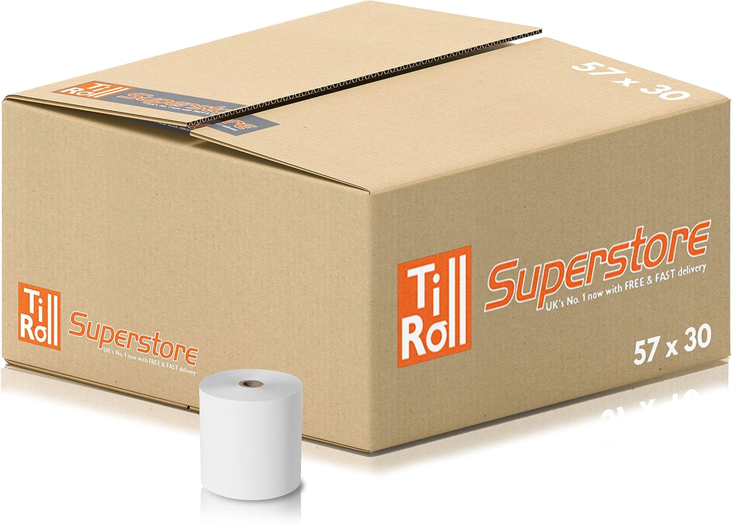 57 x 30 mm de rollos de papel térmico para caja registradora para tarjeta de Crédito PDQ máquinas (20 rollos): Amazon.es: Oficina y papelería