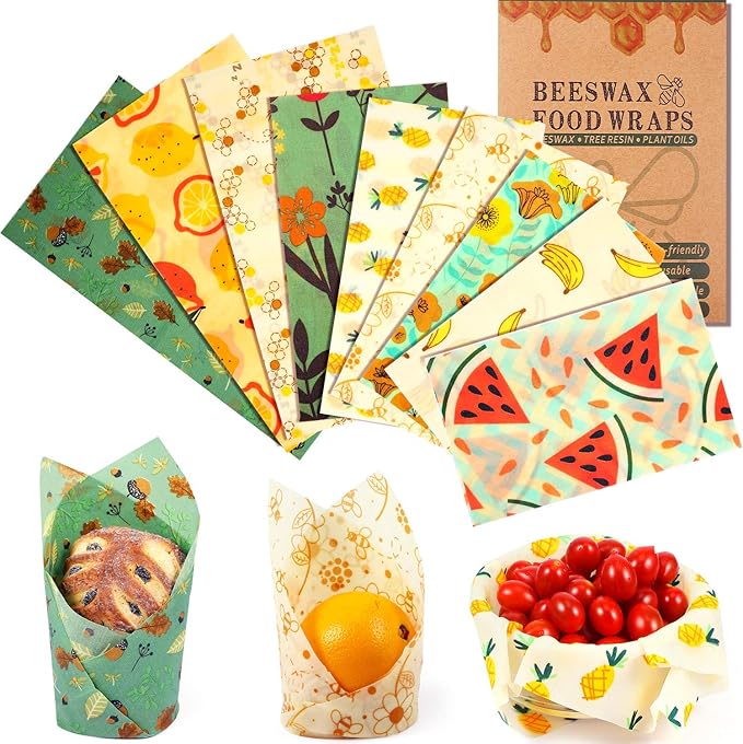 Reusable Food Wraps Beeswax Wrap Organic Eco