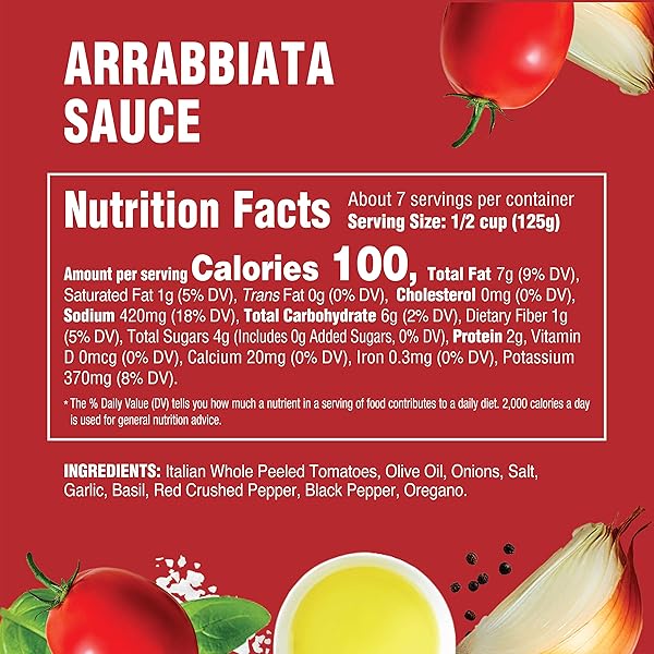 RAO’S HOMEMADE ARRABBIATA SAUCE, 32 OZ, TOMATO SAUCE, ALL PURPOSE, KETO FRIENDLY PASTA SAUCE, PREMIUM QUALITY TOMATOES FROM ITALY & CRUSHED RED PEPPER