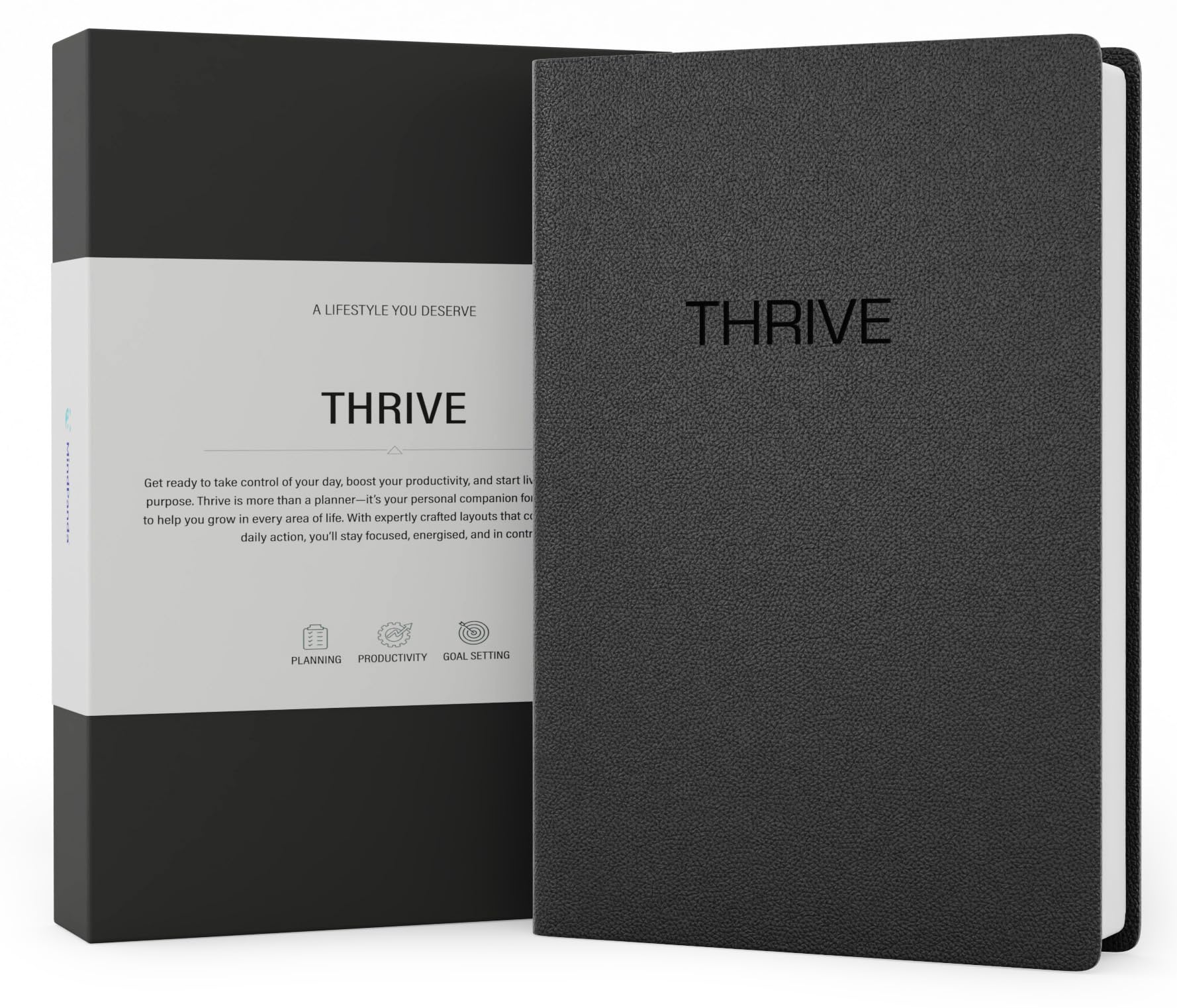 MindPanda | Thrive Productivity Planner for Daily, Weekly and Monthly Planning & Goal Setting - Premium Guided 90-Day System for Focus, Goal Setting, Gratitude & Happiness โ ADHD-Friendly Design - A5 โ image 1
